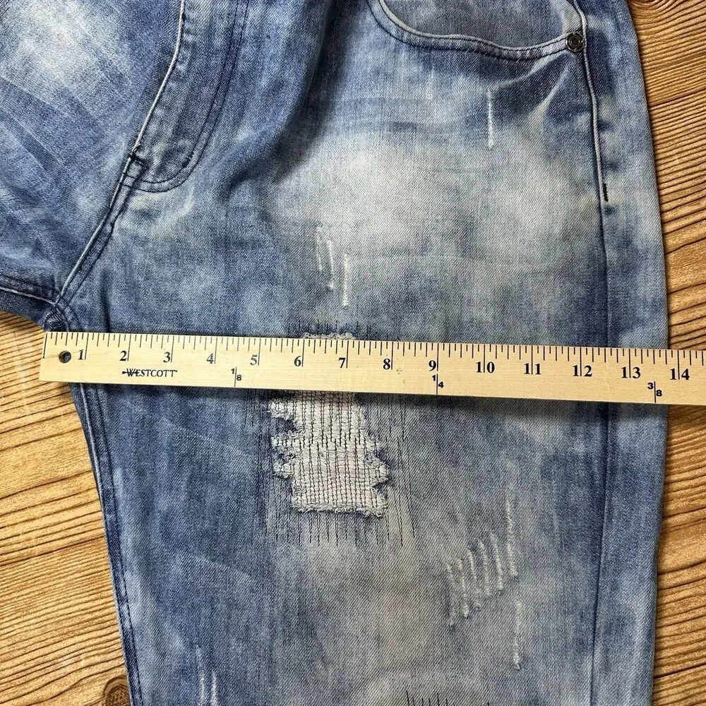 Brooklyn Xpress Distressed Denim Jeans Men’s‎ 40x32 (28”) Streetwear Denim